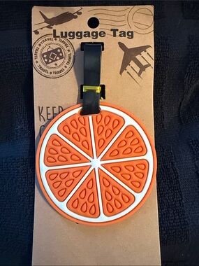 Orange Slice Silicone Kids Luggage Tag by